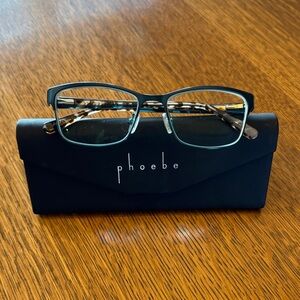 Phoebe Couture Green Glasses with Tortoise Accents
